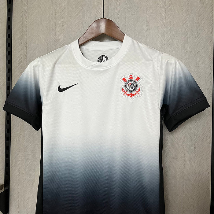 Kit Infantil Corinthians I 24/25 sn° - Branco e Preto