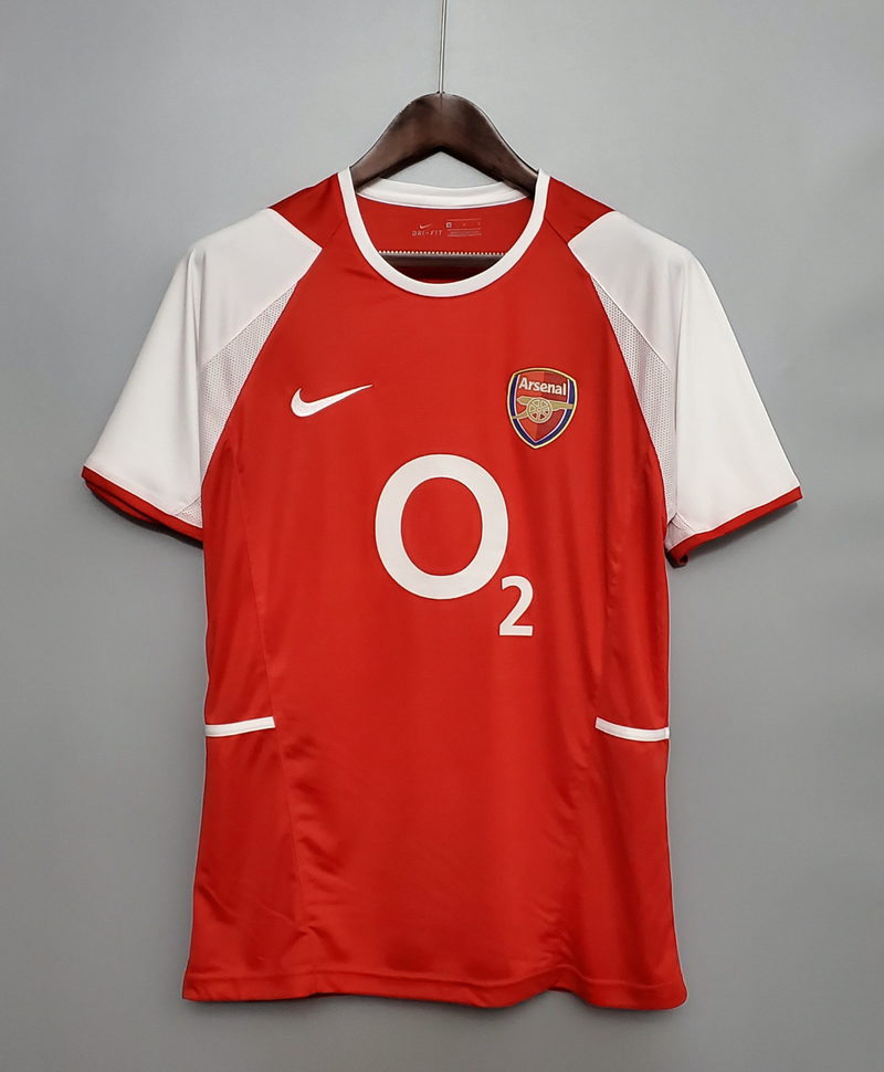 Camisa Arsenal Home 02/04 sn° Torcedor Masculina - Versão Retrô
