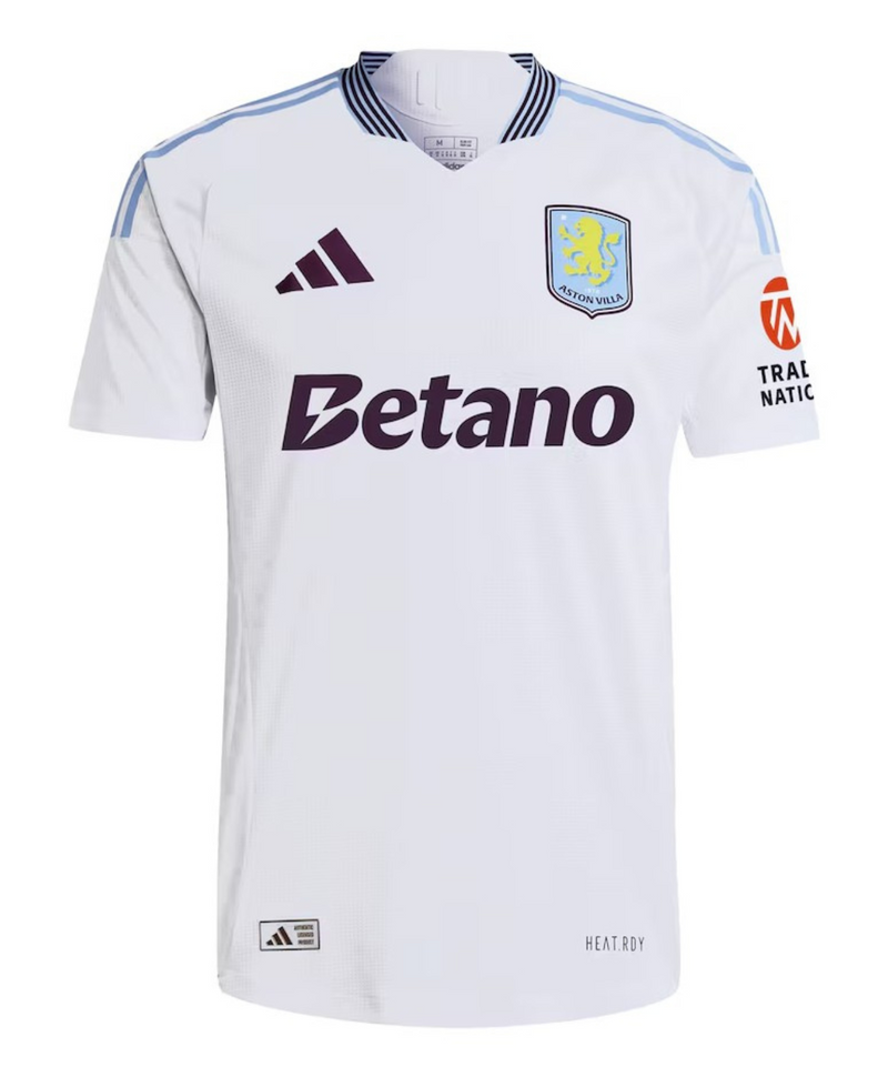 Camisa Aston Villa Away 24/25 sn° Torcedor Masculina - Branca