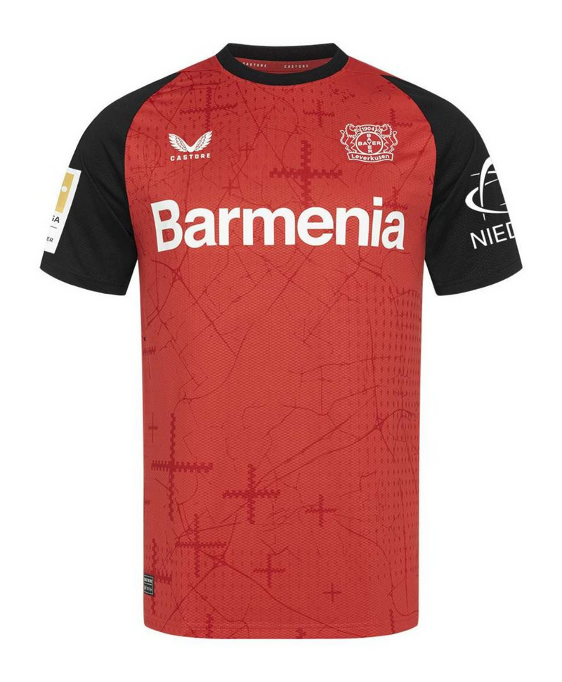 Camisa Bayer Leverkusen Home 24/25 sn° Torcedor Masculina - Vermelha
