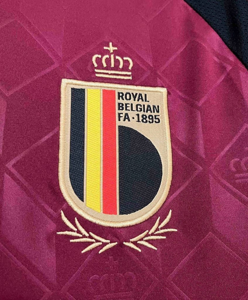 Camisa Bélgica Home 24/25 sn° Torcedor Masculina - Bordô