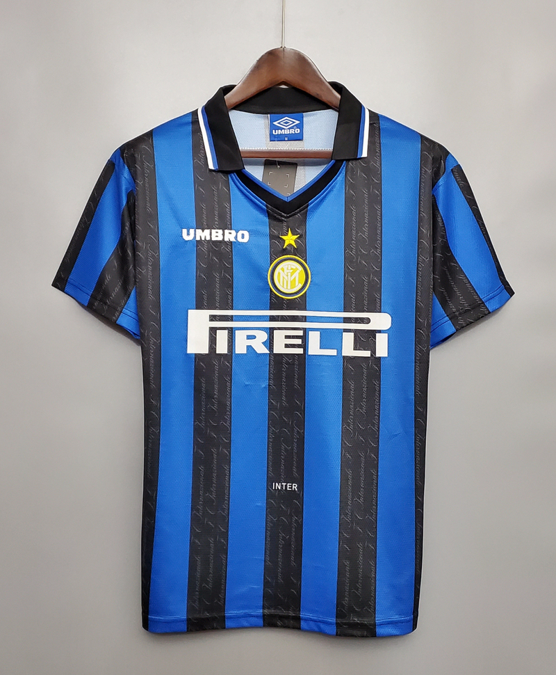 Camisa Inter de Milão Home 97/98 sn° Torcedor Masculina - Versão Retrô