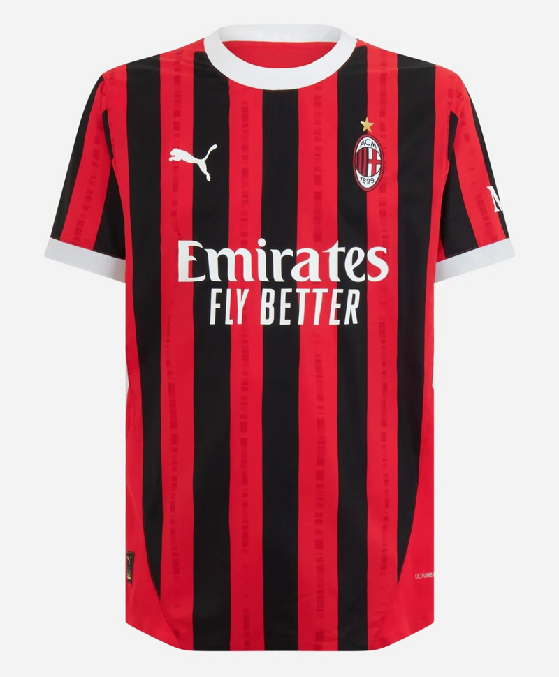 Camisa Milan Home 24/25 sn° Torcedor Masculina - Vermelha e Preta