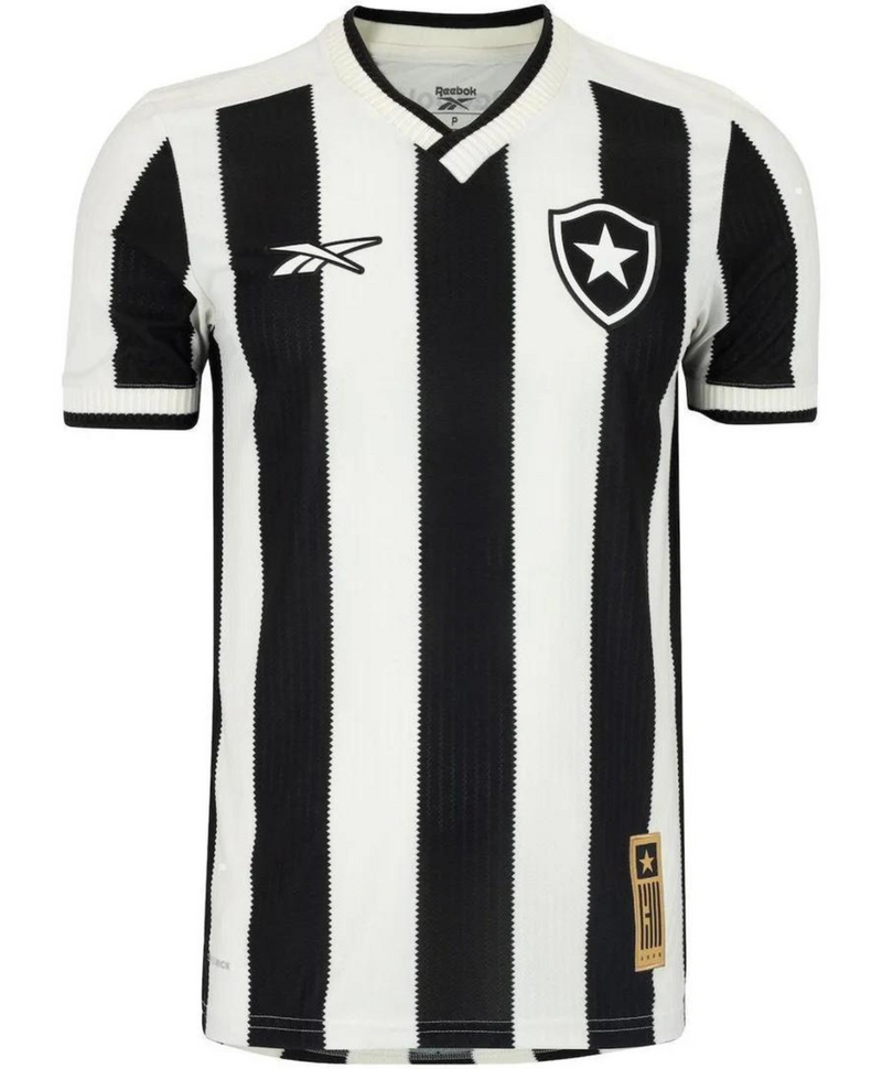 Camisa Botafogo I 24/25 sn° Torcedor Masculina - Preta e Branca