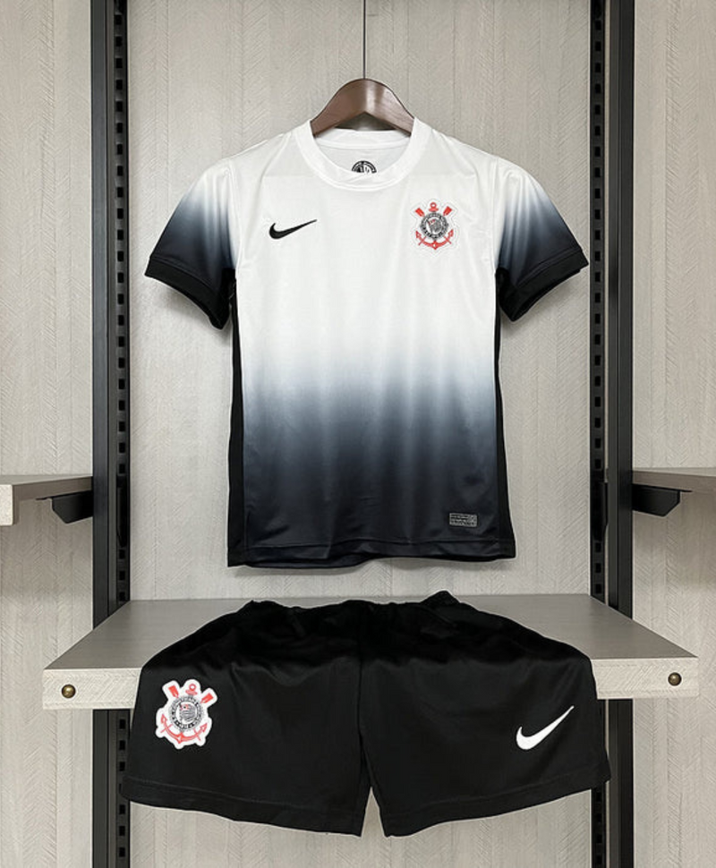 Kit Infantil Corinthians I 24/25 sn° - Branco e Preto