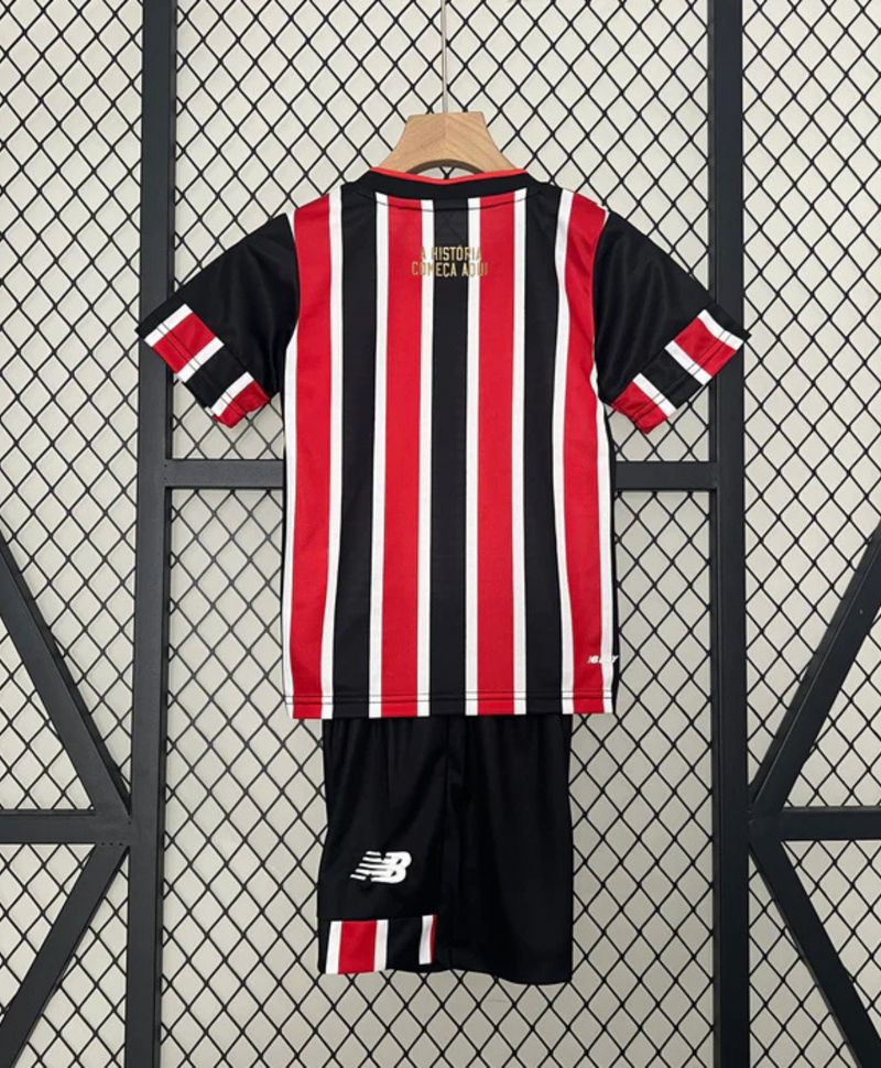 Kit Infantil São Paulo II 24/25 sn° - Vermelho e Preto
