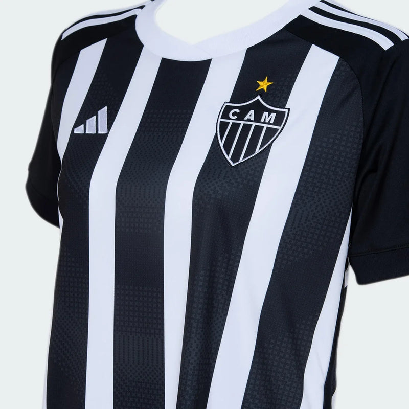Camisa Atlético Mineiro I 24/25 sn° Torcedor Feminina - Preta e Branca